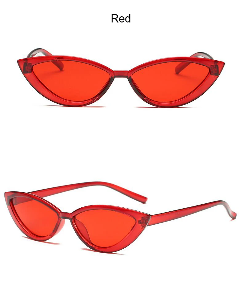 Милые сексуальные ретро солнцезащитные очки кошачий глаз женские маленькие черные прозрачные розовые треугольные винтажные недорогие солнцезащитные очки красные женские Uv400
