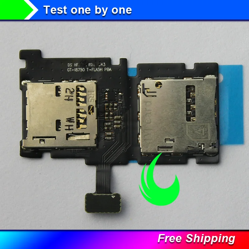 

1Pc Original For Samsung Galaxy ATIV S I8750 Sim Card and SD Card Connector Flex Cable Free shipping