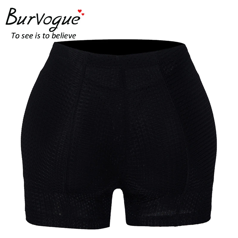 Burvogue трусы для коррекции фигуры, женское дышащее нижнее белье, трусики для подтягивания ягодиц, накладки на бедра, короткие трусики для контроля