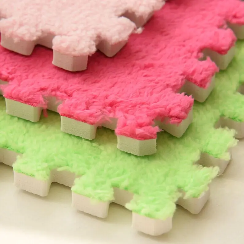 10 шт. DIY волшебный пазл 30*30 см гостиная спальня Дети Мягкий лоскутный ковер Сращивание Нескользящая головоломка альпинистский детский коврик