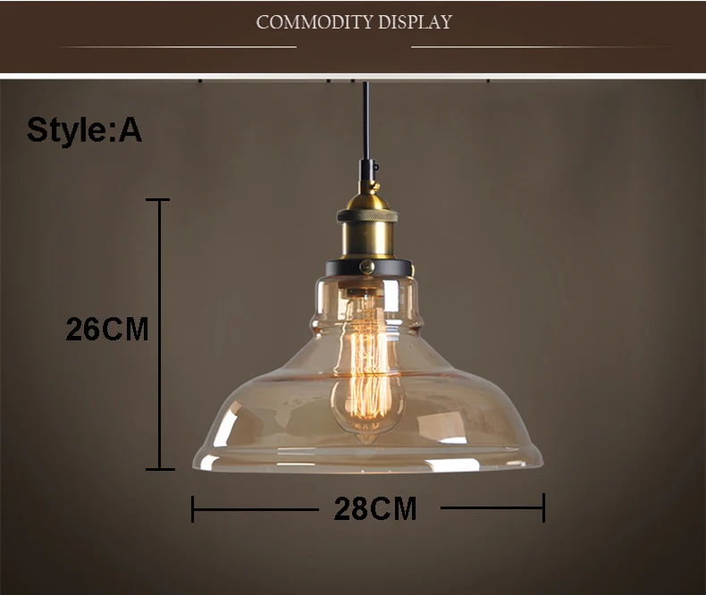 Цена оптовой продажи E27 Лофт Винтаж промышленных Edison ЛАМПЫ ясно Стекло абажура под старину Медь dropLight 110 В 220 В для Спальня