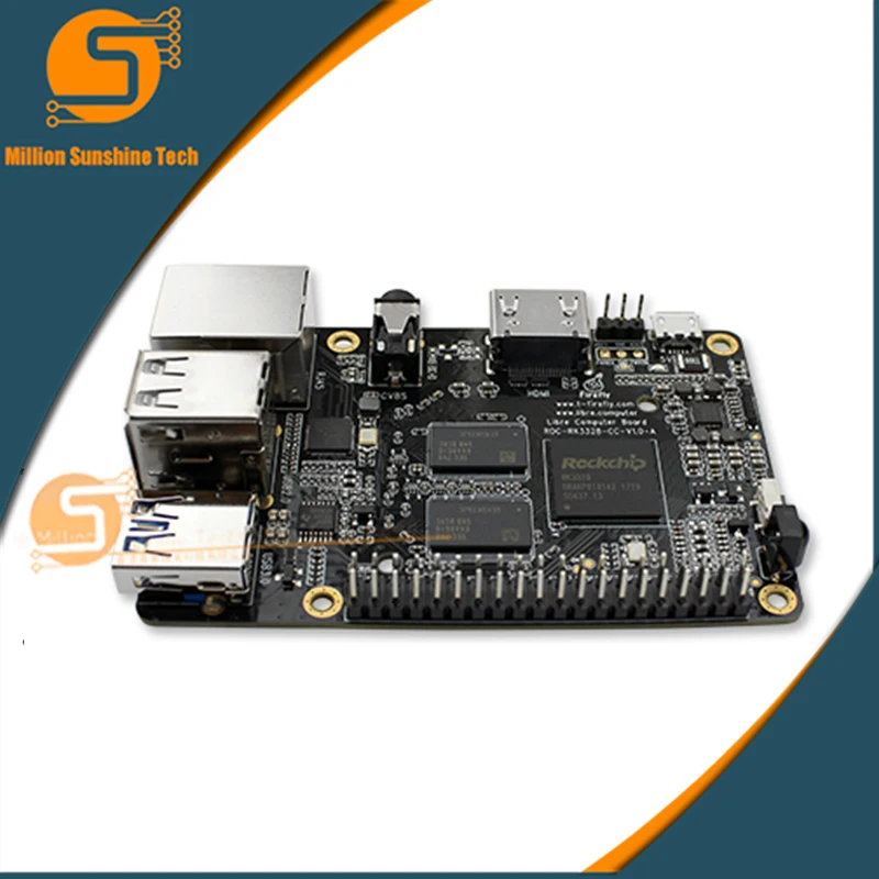 ROC RK3328 CC поддержка Gigabit Ethernet, USB 3,0, 4K дисплей и Ubuntu и Android ARM Cortex-A53 ARM макетная плата