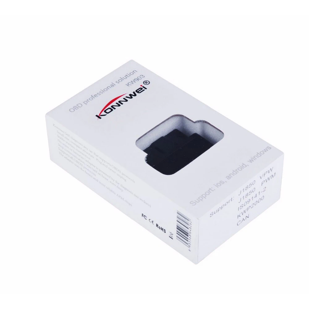 Konnwei KW903 Icar2 bluetooth elm327 V1.5 Pic18f25k80 чип авто детектор неисправностей OBDII сканер ELM 327 OBD инструмент для Android