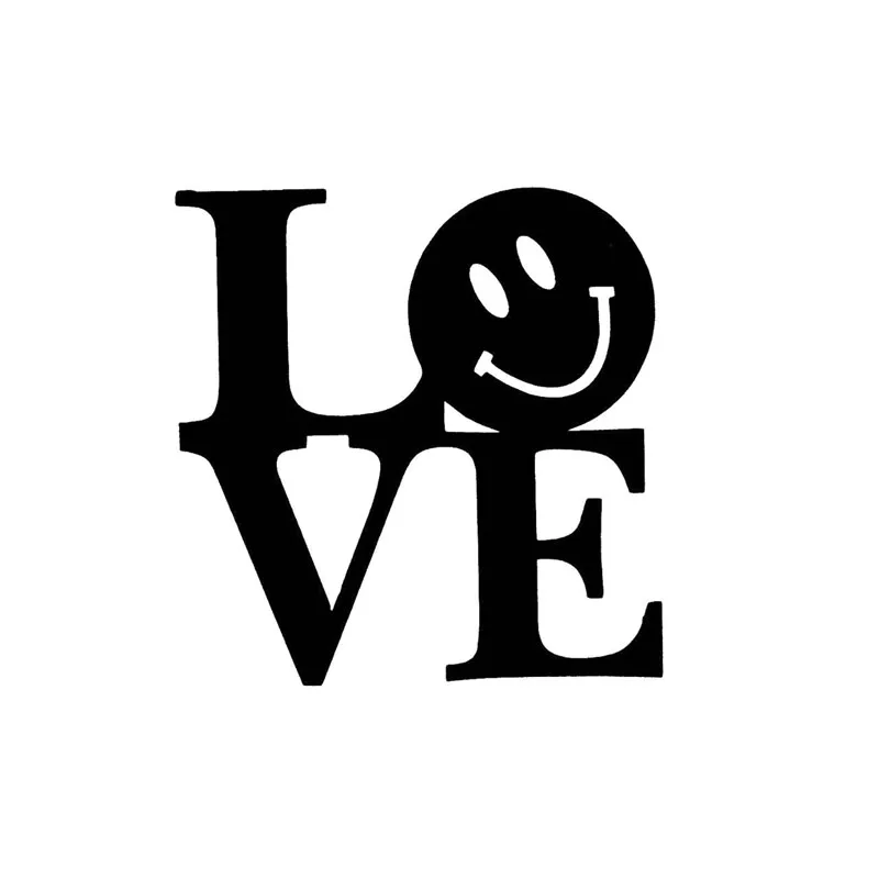 14x14 см любовь смайлик радость счастливая наклейка на автомобиль стильная