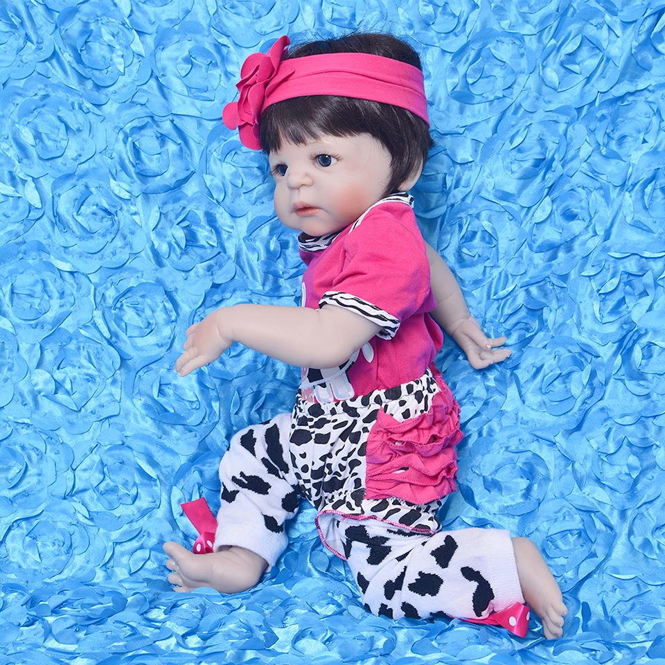 Полностью силиконовый виниловый Новорожденный ребенок 23 дюйма Реалистичная