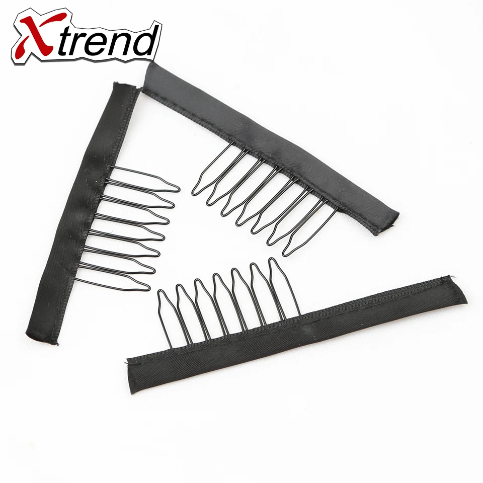 Xtrend от 10 до 40 шт 7 Зубы зажимы для парика на кнопках в клип spinki Pince klips наращивание волос расчески Clipes ткань Klip принадлежности для париков