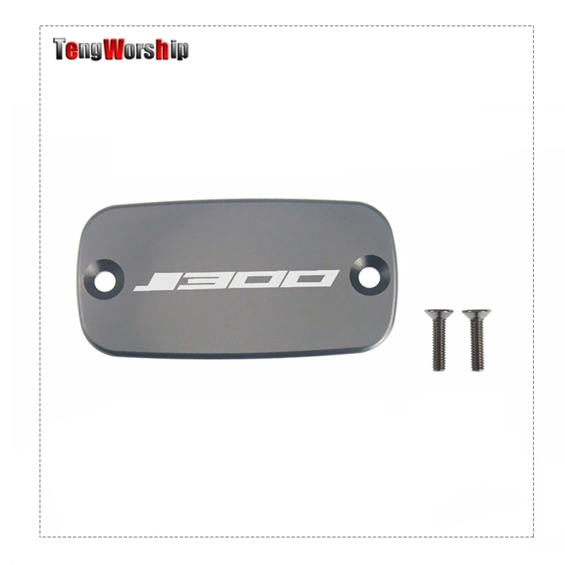 TENGWORSHIP CNC Aluminum Motorcycle Brake Fluid Fuel Reservoir Tank Cover Cap FOR Kawasaki J300 2014-2019 | Автомобили и
