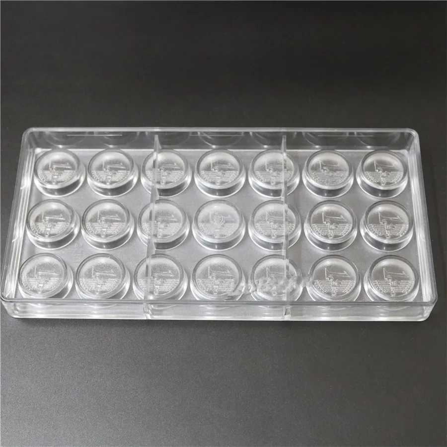 1 шт. Европейская форма для монет из поликарбоната шоколада Прозрачная Жесткая