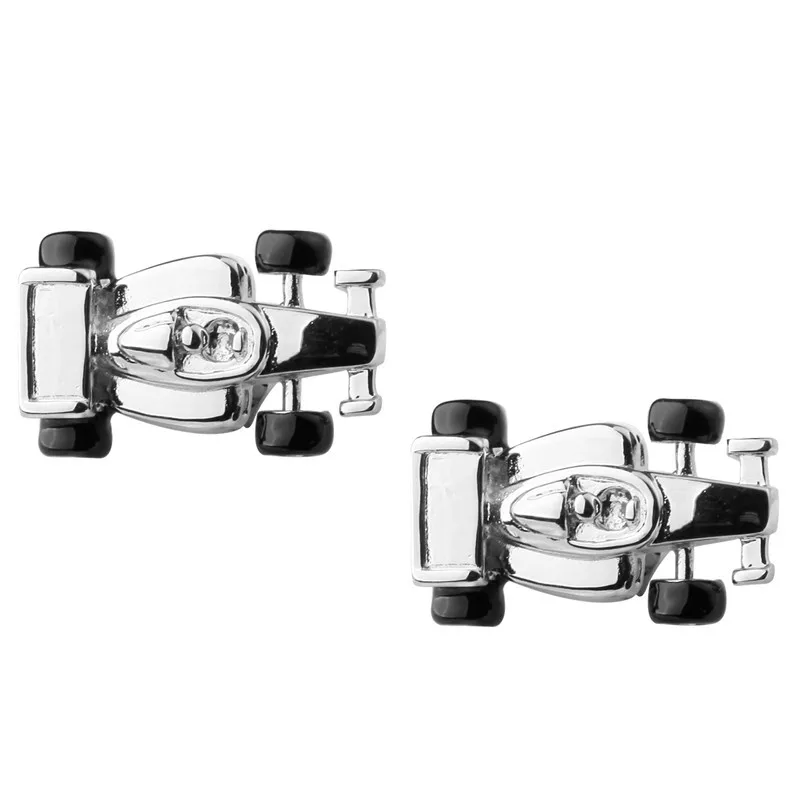 KC новые высококачественные серебряные запонки популярная гоночная Мужская