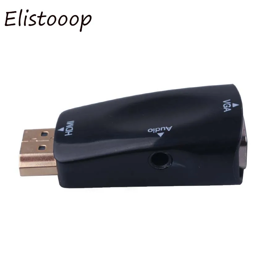 Адаптер конвертер Elistooop HDMI в VGA аудиокабель AV 3 5 мм для ПК ноутбуков планшетов