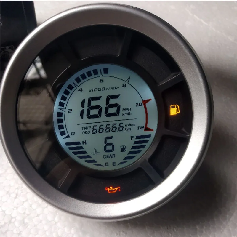 TKOSM 12000 об/мин универсальный мотоцикл ЖК цифровой спидометр тахометр одометр