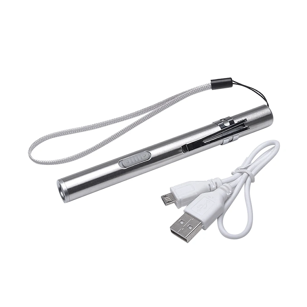 Светодиодный LE USB Перезаряжаемый светодиодный фонарик высокого качества Мощный мини светодиодный фонарь XML водонепроницаемый дизайн ручка подвесная с металлическим зажимом кошка