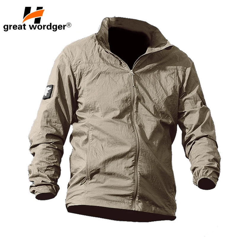 Летняя тонкая ветровка с капюшоном быстросохнущая Солнцезащитная Куртка для