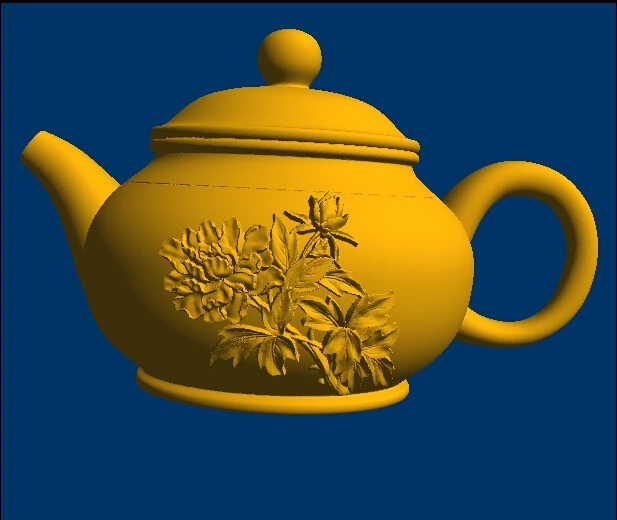 

3D model relief for cnc in STL format Purple clay teapots