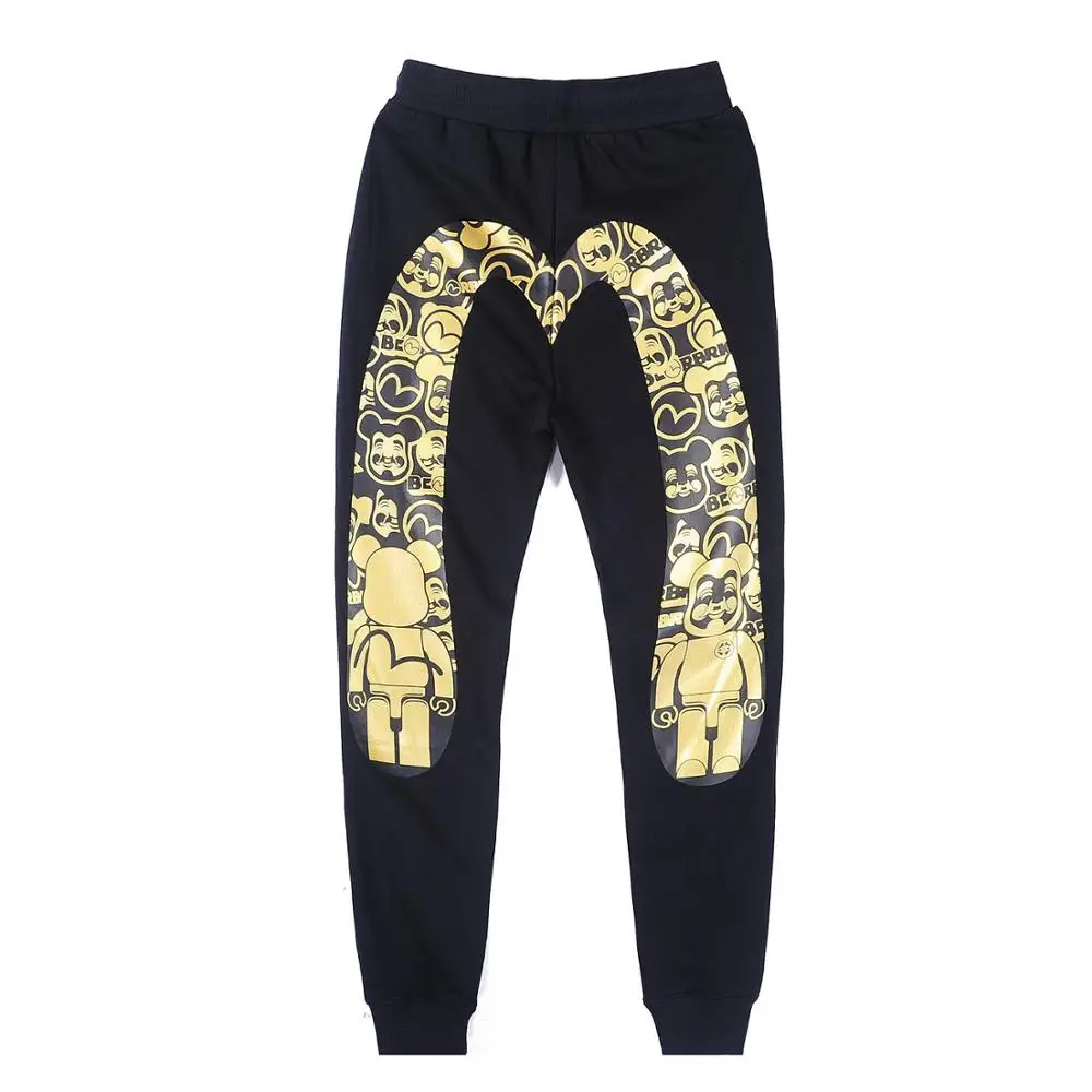 Бренд Tide Evisu, жесткий медведь, с именем, с горячей штамповкой, мужские брюки, дикие хлопковые спортивные штаны, мужские повседневные штаны, шорты F711