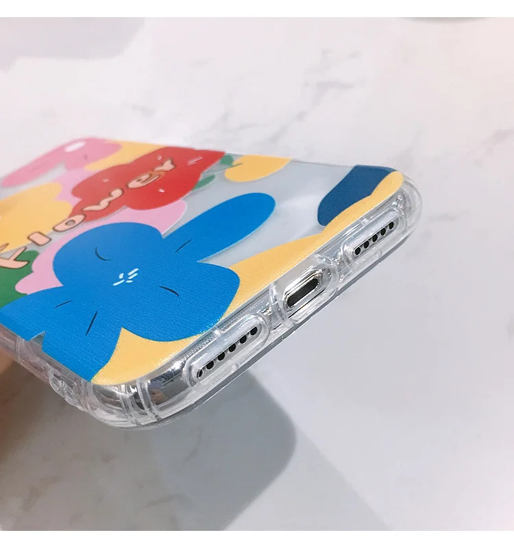 Сэм S10 милый лист прозрачный чехол для samsung Galaxy S6 S7 край S8 S9plus S10plus note8/9/4/5 ремешок задняя крышка+ ремень