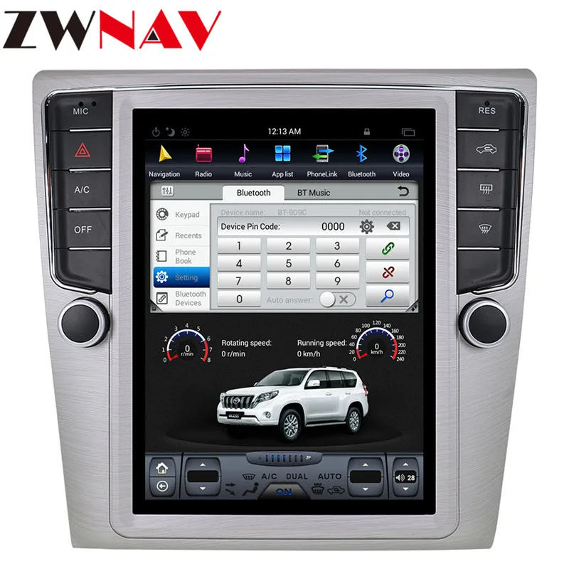 Tesla стиль Android 7,1 большой экран автомобильный DVD для VW Passat MAGOTAN CC 2007- Авто Аудио Видео Радио Стерео gps навигация 1 din