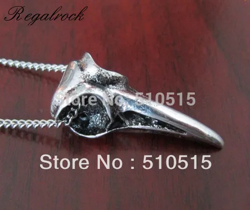 Regalrock Готическая ворона ожерелье из смолы Реплика Птица Череп Magpie Poe Хэллоуин