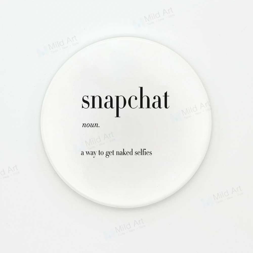 snapchat Nordic Черный и белый Юмор PHD цитаты Смешные Математика Керамика подставки под чашку творческие Валентина Подарочные Кухня аксессуары Pad напитков - Цвет: snapchat