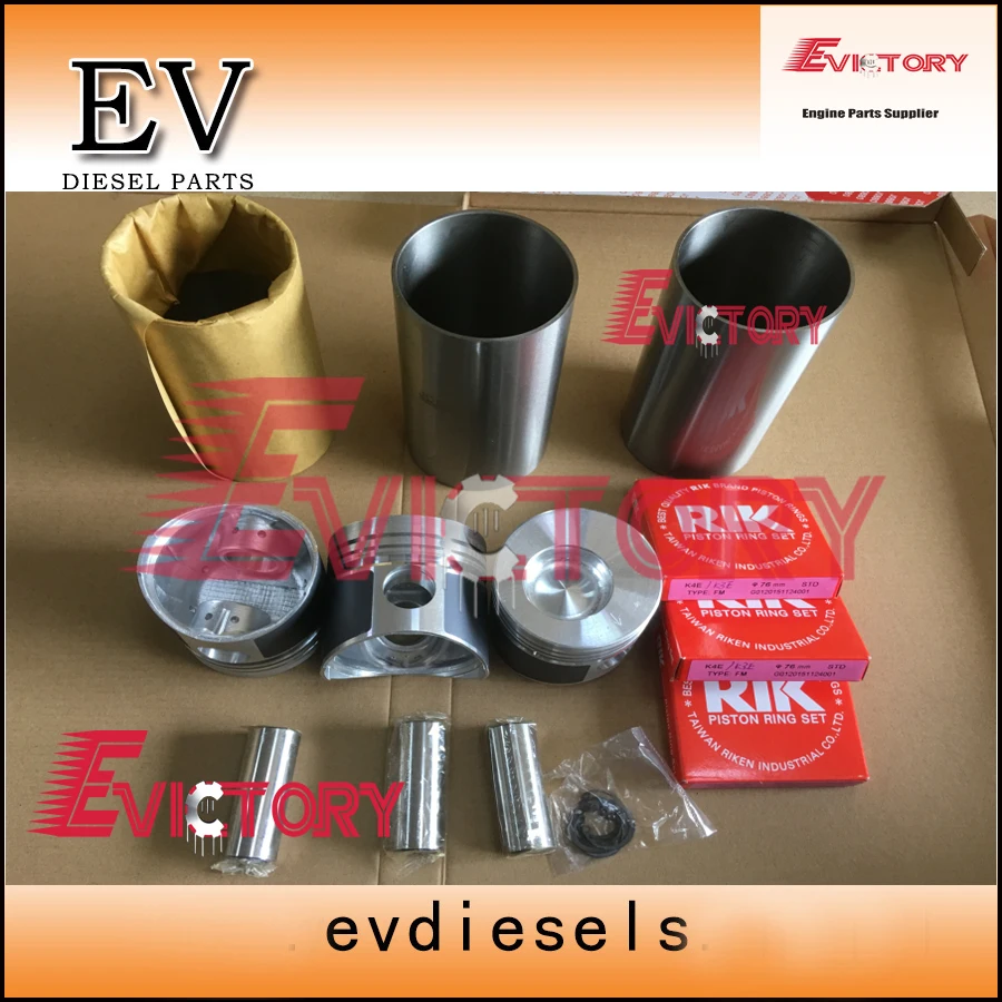 

For Mitsubishi K3E engine rebuild kit K3E piston + piston ring crankshaft & con rod bearing ompelete gasket kit