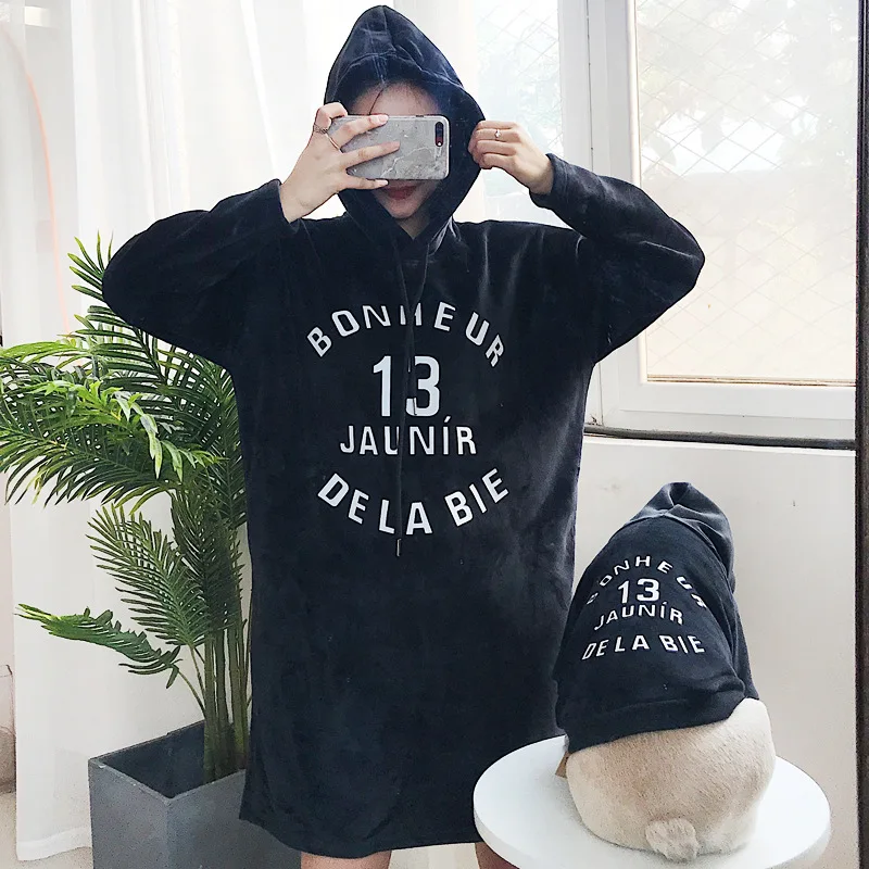 Флисовая семейная Одежда для собак одежда родителей и детей зимняя теплая куртка