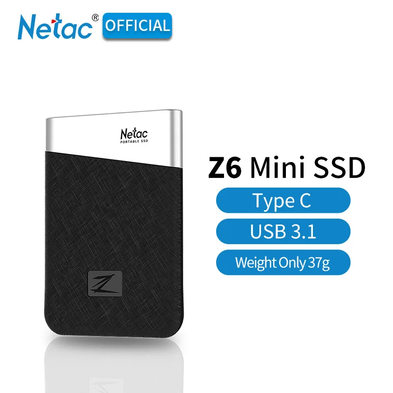 Портативный твердотельный накопитель Netac Z6 type C USB 3 1 максимальная скорость записи