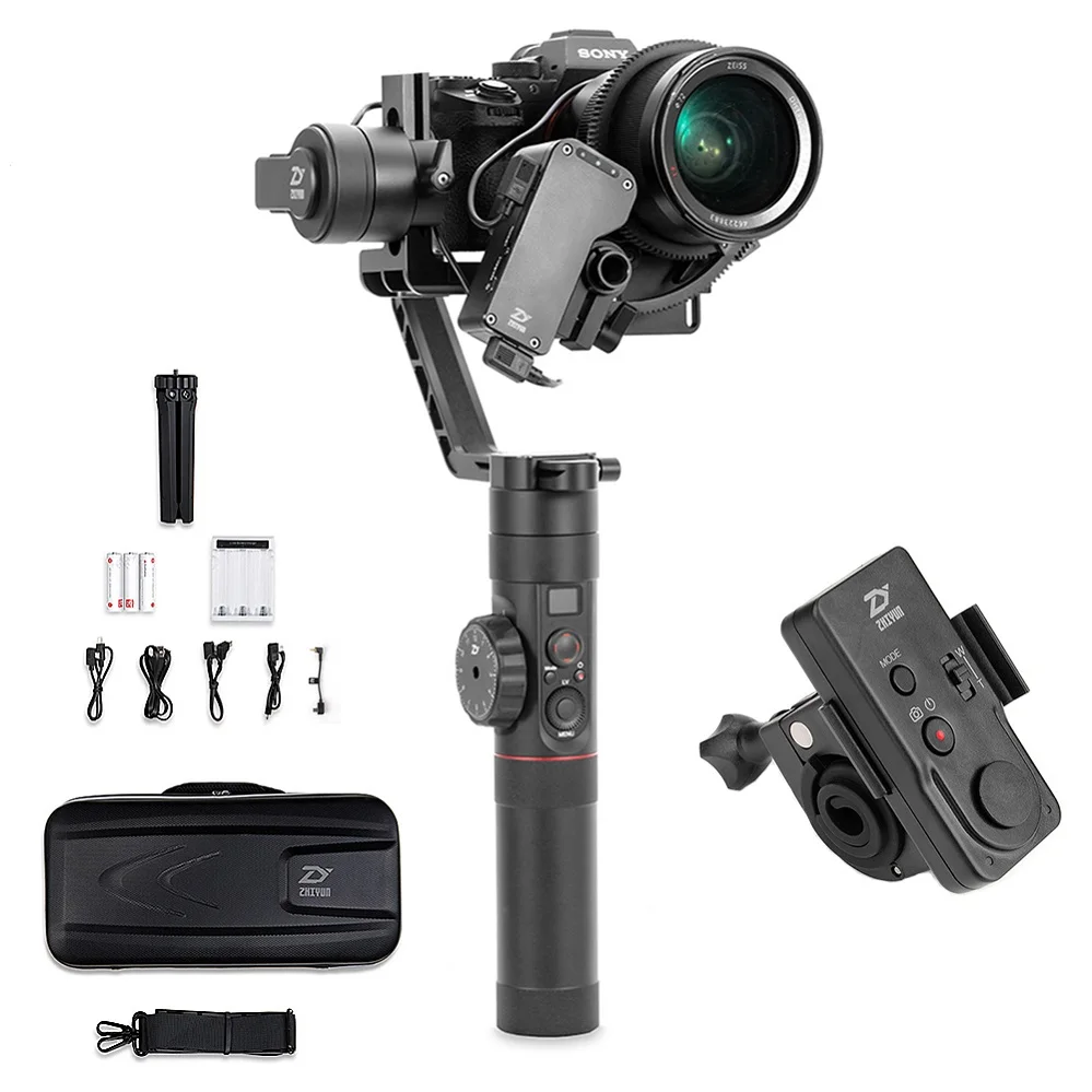 Crane 2 with ZWB02 Zhiyun официальный кран 2 3-Axis Камера стабилизатор с сервоприводом для непрерывного изменения фокусировки камеры для всех моделей DSLR Камера Canon sony - Цвет: Crane 2 with ZWB02
