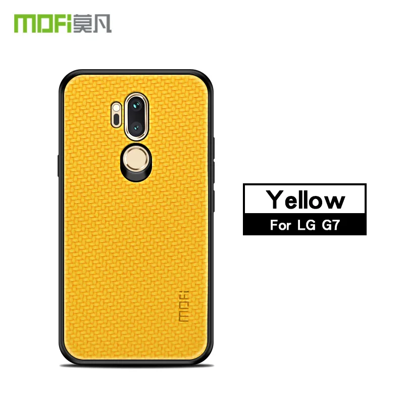 Чехол серии MOFi Honors для LG G7, дизайн с оплеткой, ТПУ, мягкий ПК, жесткий защитный чехол для телефона, чехол для LG G7, тканевый чехол - Цвет: Цвет: желтый