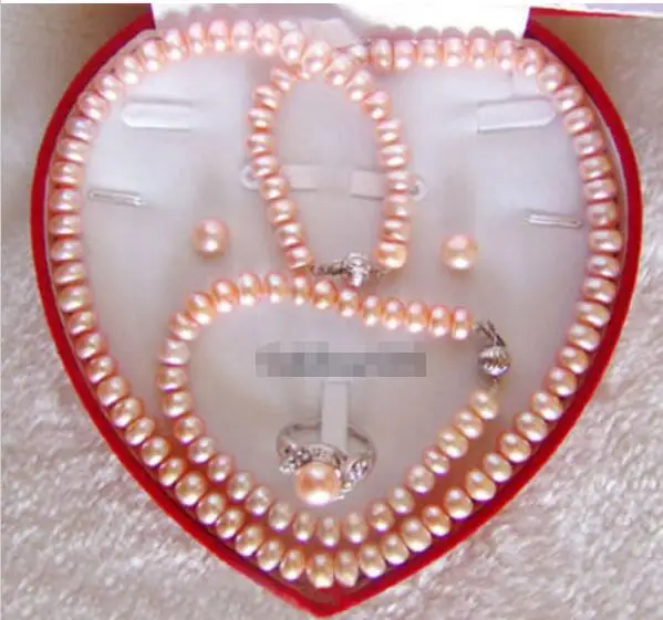 Горячая Распродажа Новый стиль &gt&gt&gt настоящий розовый жемчуг 18KWGP застежка