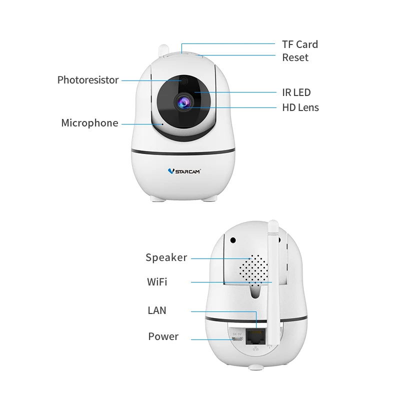 Vstarcam G45 720 P/1080 P видеоняня wifi 2-сторонняя аудио умная камера с детектором движения