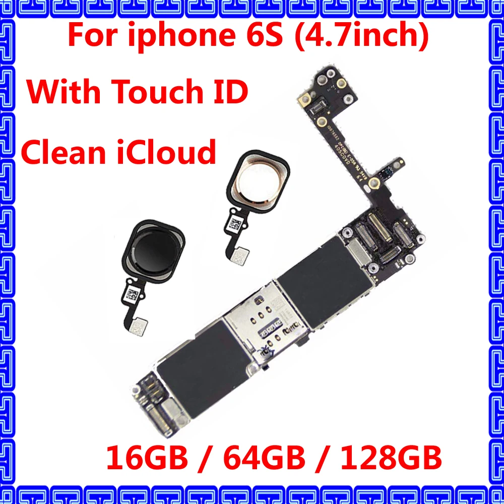 Материнская плата для iphone 6 S разблокированная с/без touch ID 16/64/100% ГБ 128 рабочий |