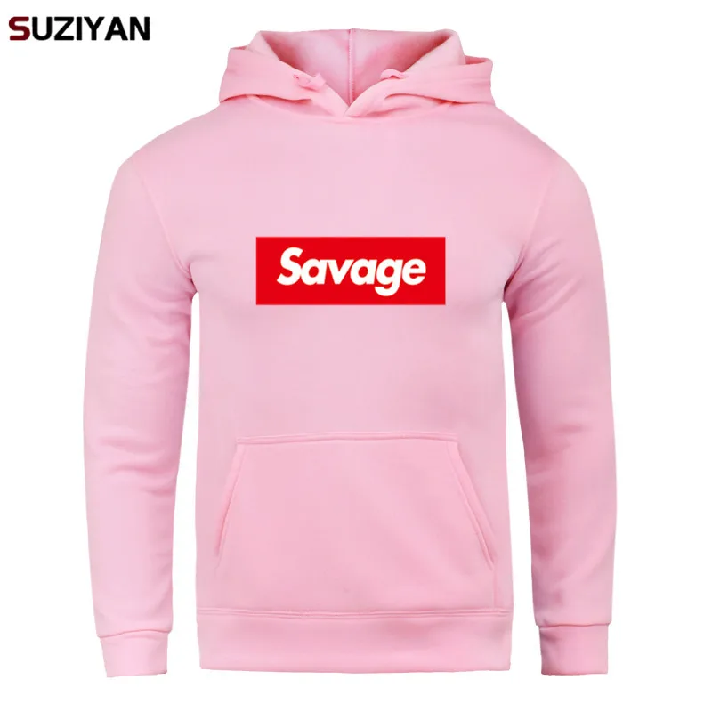 Новые мужские толстовки с капюшоном с принтом дикарские толстовки Parody No Heart X Savage Mode уличная одежда с длинными рукавами Suprem Harajuku топы пуловер - Цвет: Y09-SAVD