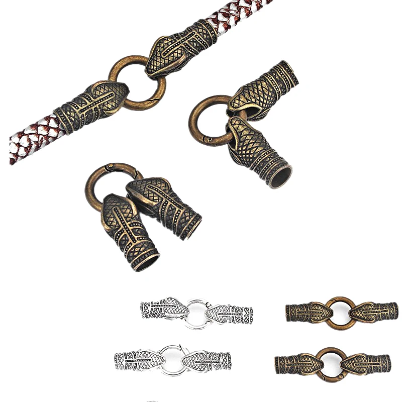 3 комплекта Пружинная Застежка со змеиным наконечником для круглой кожи 10 мм|spring