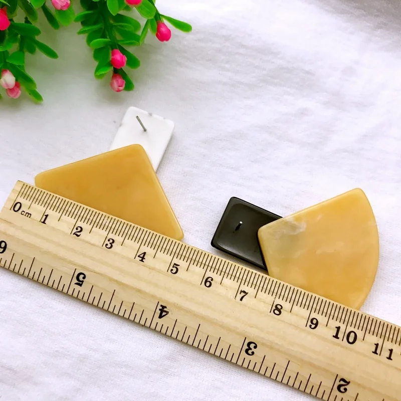 Корейские серьги из смолы для девушек геометрические большие серьги-капли