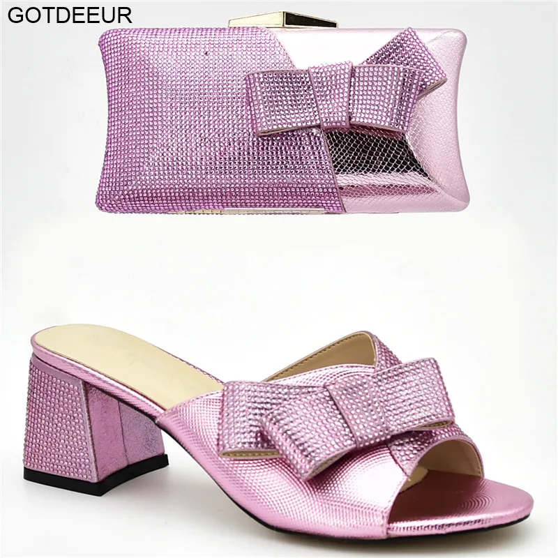 Последний модный итальянский комплект из туфель и сумочки вечерние женские