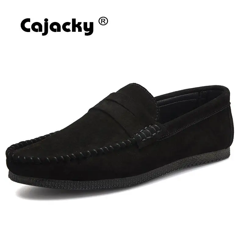 Cajacky New Men Loafers Suede Leather Fashion Shoes Lazy Male Penny Dress Mocasines Hombre Slip On Driving | Обувь