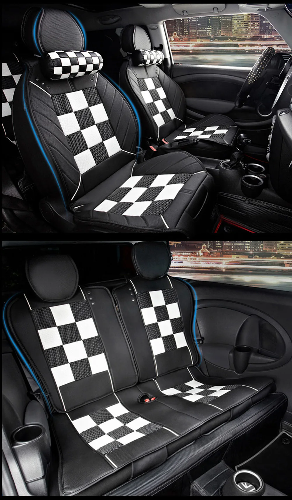 Роскошные 3D Ice Slik ПВХ кожаные чехлы для сидений автомобиля Защита для Mini Cooper One JCW F56 F55 F60 R55 R56 R60 земляк автомобильный стиль
