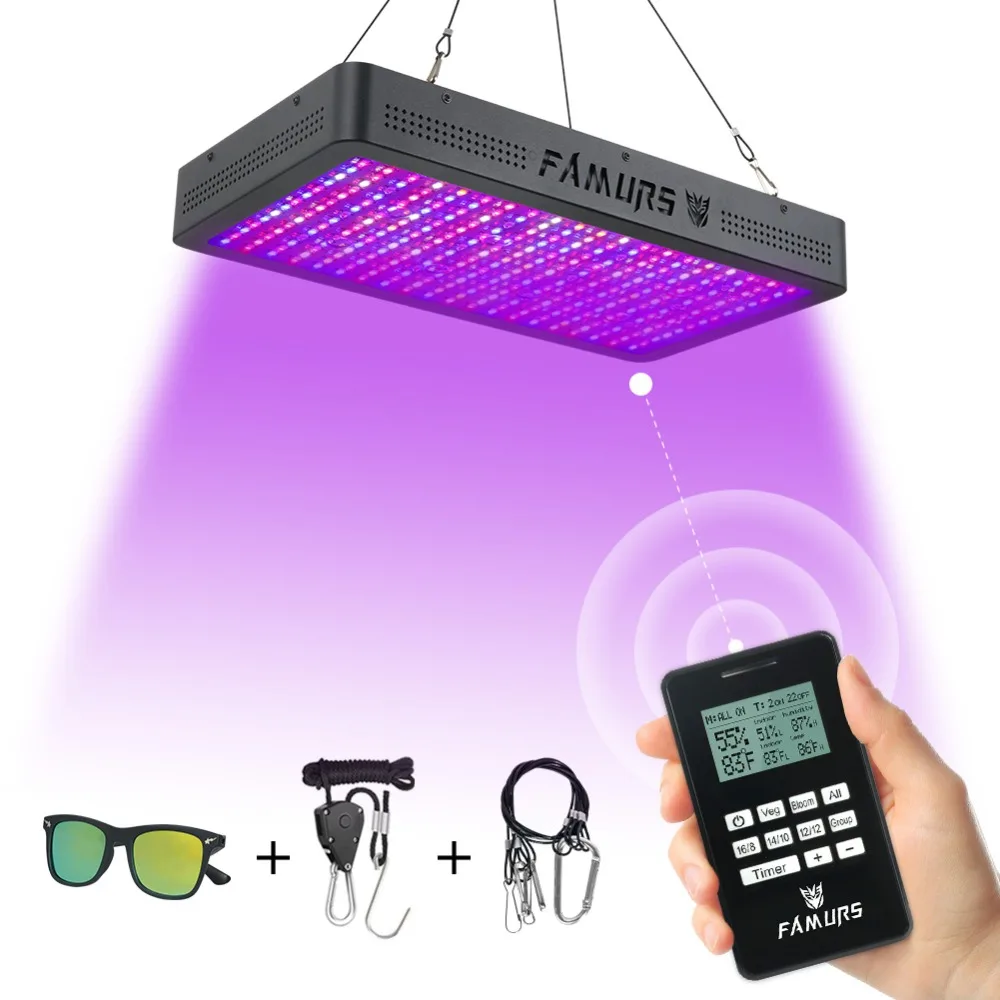 Famurs led grow светильник полный спектр с пультом дистанционного управления 3000 Вт