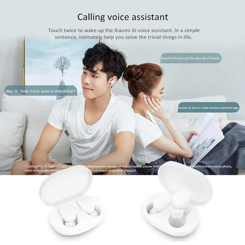 Xiaomi Mi AirDots TWS Bluetooth 5,0 наушники Молодежная версия сенсорное управление Беспроводные наушники с зарядным устройством гарнитура