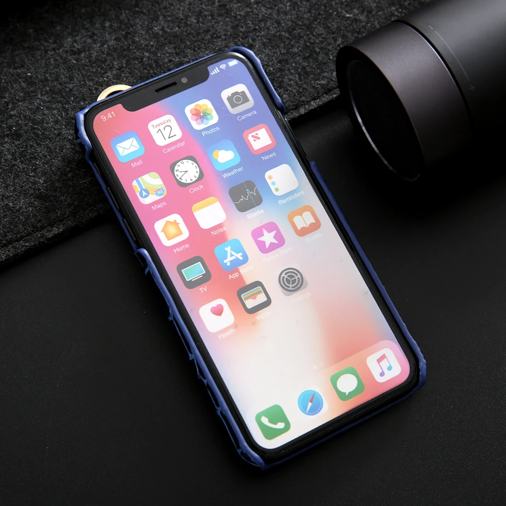 Чехол для iPhone XS MAX Крокодиловая текстура натуральная кожа задняя крышка ручной