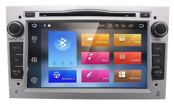 HD 1024*600 Восьмиядерный 2din Android 9,0 4G+ 64G Автомобильный dvd-плеер для Opel Corsa Vectra C D Meriva Vivaro Tigra Signum радио gps Navi - Цвет: silver