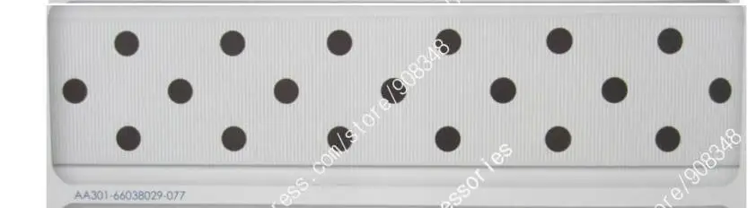 43 1-1/2 ''38 мм полиэстер горошек печатные корсажная лента пятна dotty ленты для волос аксессуары - Цвет: 43