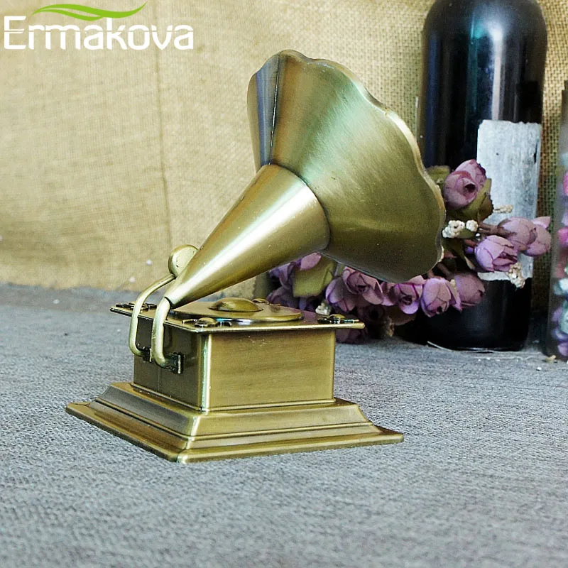 ERMAKOVA металлическая Ретро модель фонографа винтажный проигрыватель реквизит