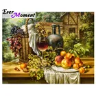 Алмазная живопись Ever Instant, вышивка крестиком, вино, фрукты, фиолетовый дом, персик, полная вырезка, 5D алмазная вышивка своими руками 3F1897