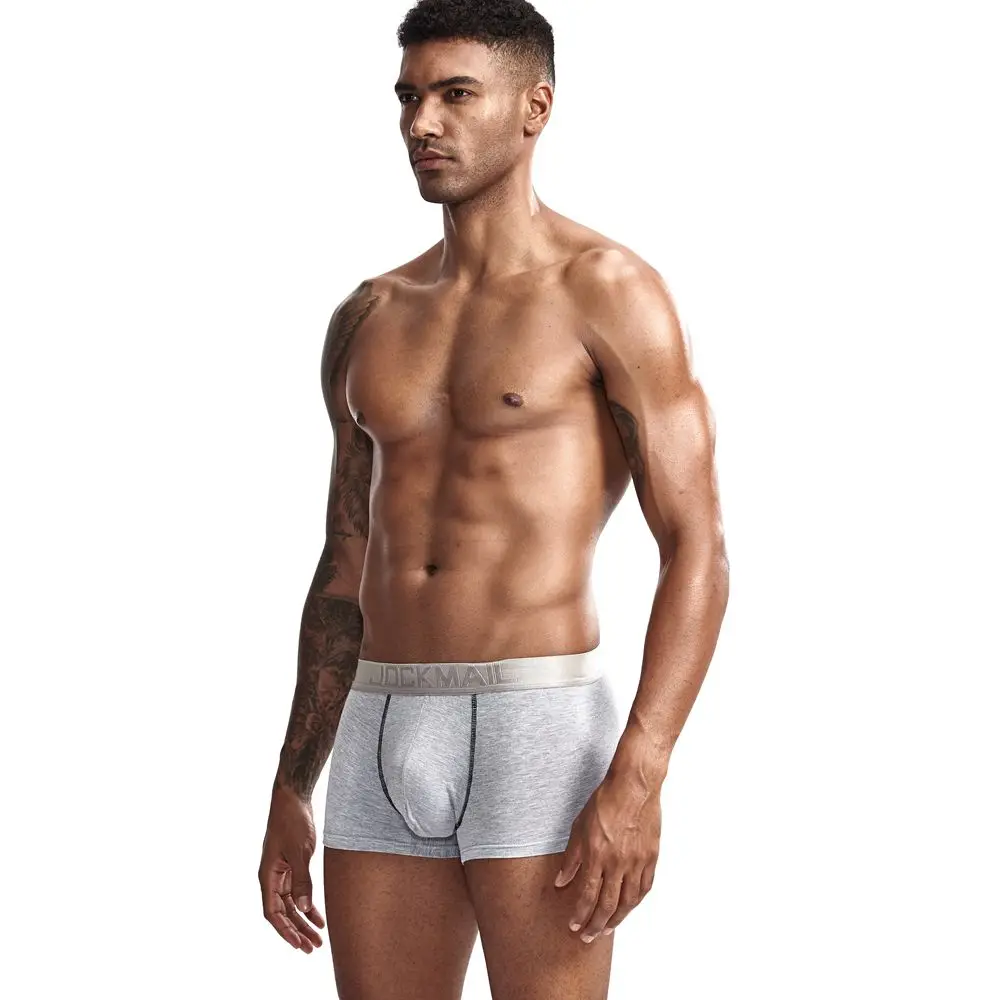 JOCKMAIL, сексуальные мужские трусы-боксеры, с мешочком для пениса, u-образная выпуклость, модальное дышащее Мужское нижнее белье, трусы для геев, боксеры, мужские трусы