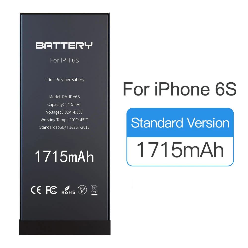 10 шт. нулевые циклы мобильный телефон литий-ионный аккумулятор для iPhone 6 S батарея 1715 Емкость замена батареи телефона