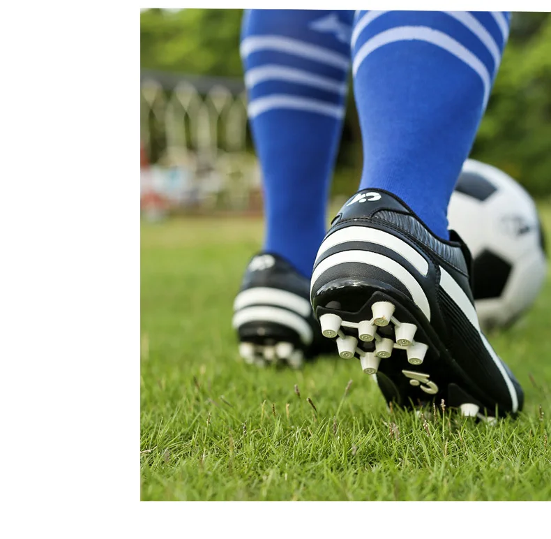 Мужская футбольная обувь Chuteira Futebol с длинными шипами, Спортивная уличная футбольная обувь для мужчин, водонепроницаемая Брендовая обувь, большой размер 45
