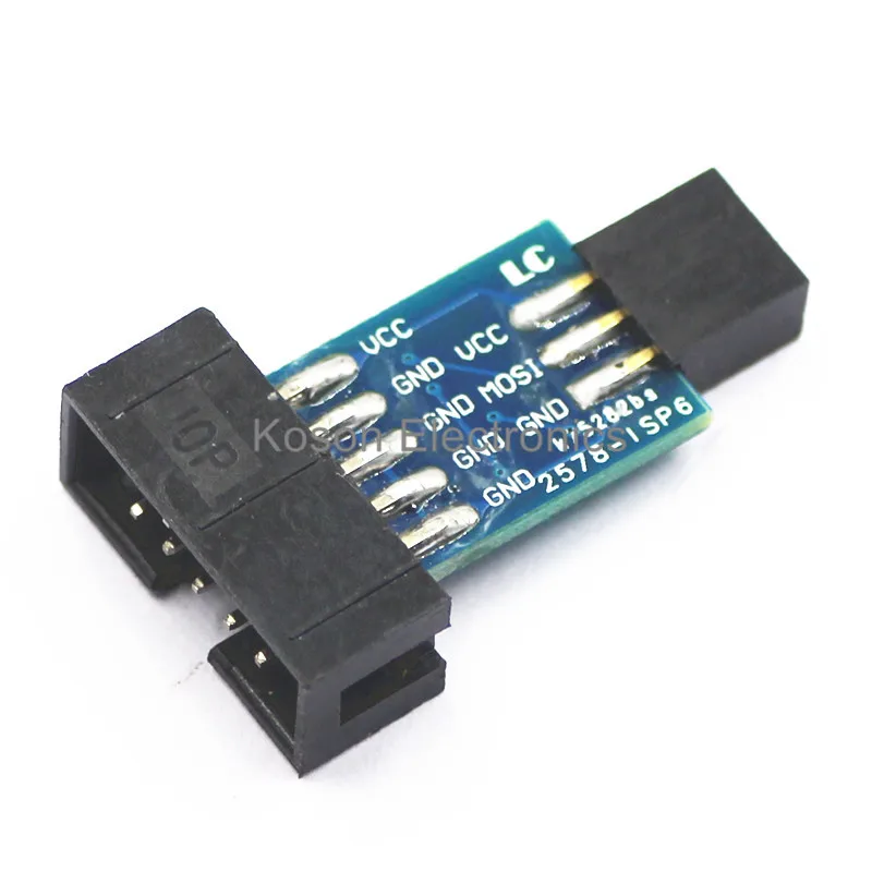 Новинка; 10 Pin к Стандартный 6-контактный Адаптер доска для устройств Wi-Fi ATMEL AVRISP USBASP STK500 преобразования