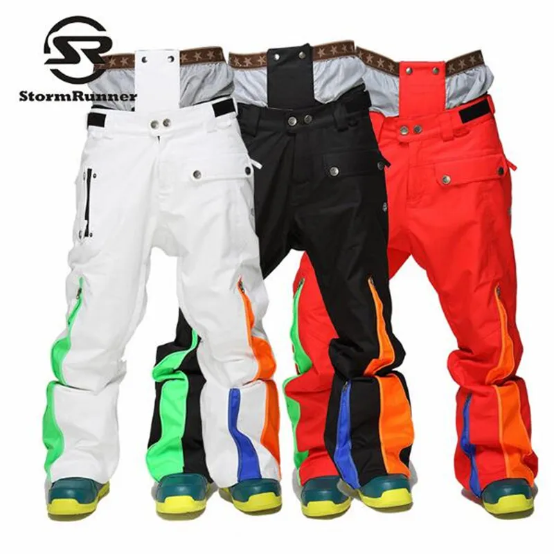 StormRunner  High Quality Winter New Style Men Snow Pants Winter Sport Pants For Men Snow Ski Colorful Pants Free Shipping