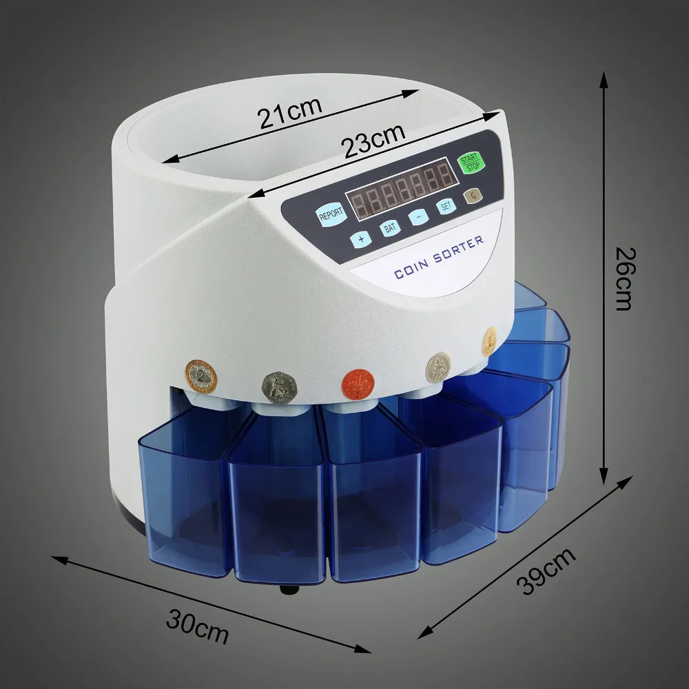 New AUTO ELECTRONIC MONEY COIN CASH CURRENCY COUNTER COUNTING SORTER MACHINE GBP|gbp| |